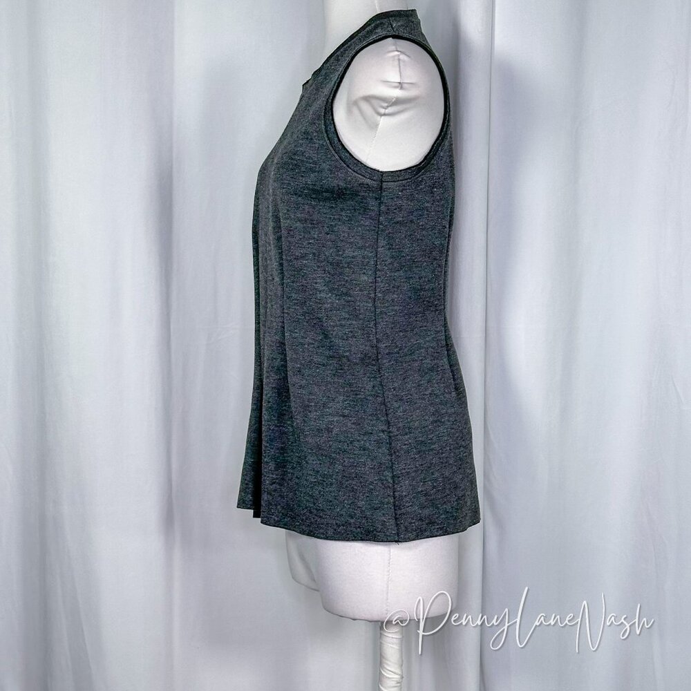Rachel Roy Amelia Pleated Peplum Tank Top Charcoal - Picture 4 of 12